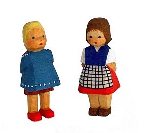 Куклы из дерева по семейной традиции Lotte Sievers-Hahn dolls, Лотты Сиверс-Хан