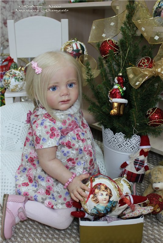 Фридолиночка-в преддверии нового года. Кукла реборн Анастасии Гангало