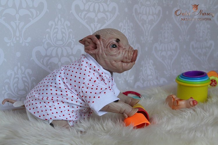 Свинка Пеппа и её младший братик Джордж. Поросята реборн Наталии Сомовой