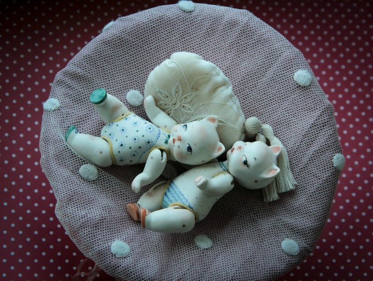 Новый проект "Кошка на ладошке". Фарфоровые куклы (фото 8)