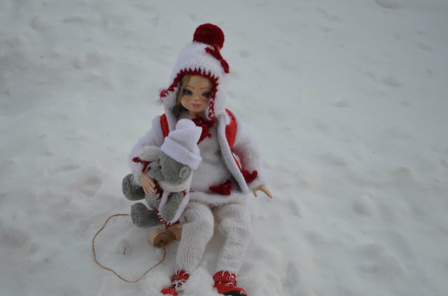 Зима, горка, санки! Авторская шарнирная кукла Коновниной Ольги | Бэйбики Зима, горка, санки! Авторская шарнирная кукла Коновниной Ольги (фото 4)