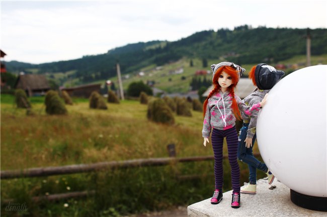 Кинко и Ринри: привет из Буковели! Nano Haruka & Pure Neemo Azone XS white, OOAK by Tocho, outfit by Yumiko Mikoto (фото 6)