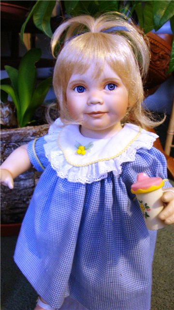 Еще одна маленькая очаровашечка, кукла из фарфора от Анны Тиммерман (фото 6)