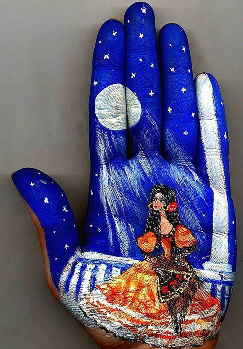 Рисунки на ладони. Авторские работы Светланы Колосовой