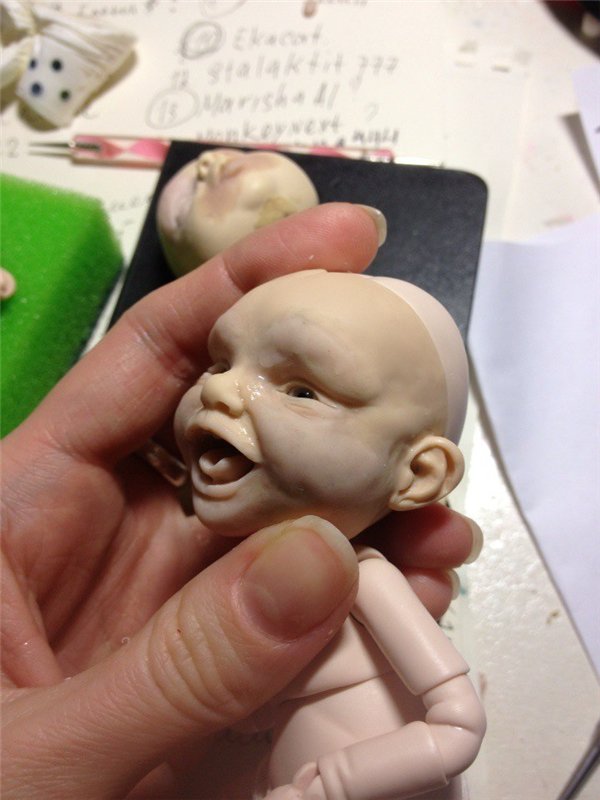 Улыбашка готова. Рабочие фотографии голов