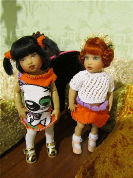 Рыже-оранжевое настроение. Одежда для куколок Helen Kish