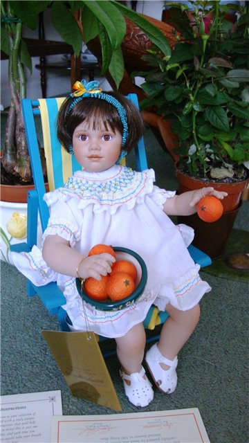 Из коллекции маленьких очаровашек Анны Tиммерман - фарфоровая кукла Orange Blossom (фото 2)