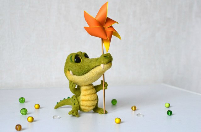 Крокодильчик Стив. Игрушка валянием своими руками (фото 10)