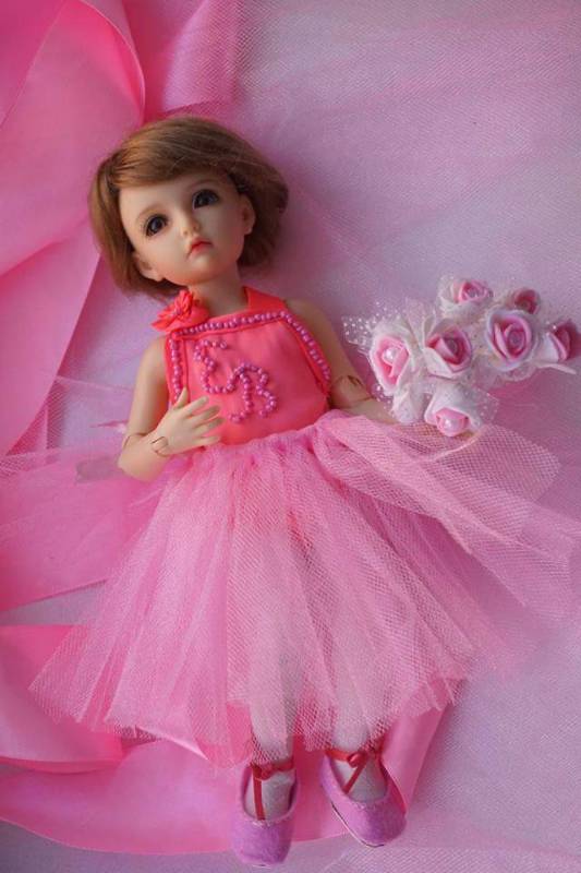 Кукла и ее девочка. Большой балет начинается с розового! BJD Eline | Бэйбики Кукла и ее девочка. Большой балет начинается с розового! BJD Eline (фото 6)