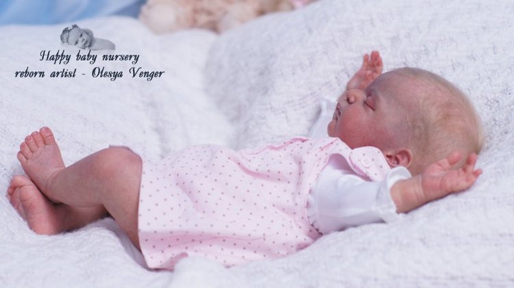 Наша Лиечка устала, сладко сладко задремала. Кукла реборн Олеси Венгер