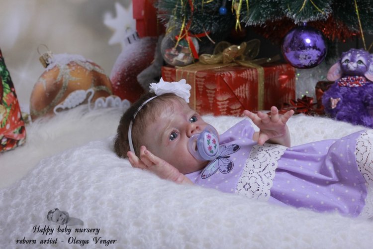Моё предновогоднее чудо, моя Карлотта. Кукла реборн Олеси Венгер