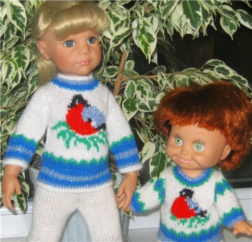 Снегири прилетели. Теплая одежда для фэйсинок и кукол Готц (фото 9)