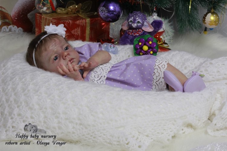 Моё предновогоднее чудо, моя Карлотта. Кукла реборн Олеси Венгер (фото 2)