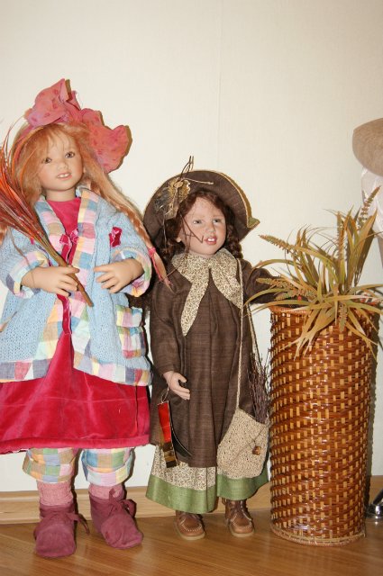 Три осенние принцессы. Коллекционные куклы