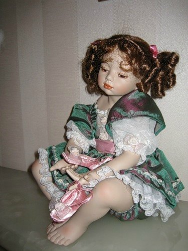 Голубая танцовщица или Магия балета. Фарфоровая коллекционная кукла от Донны Руберт