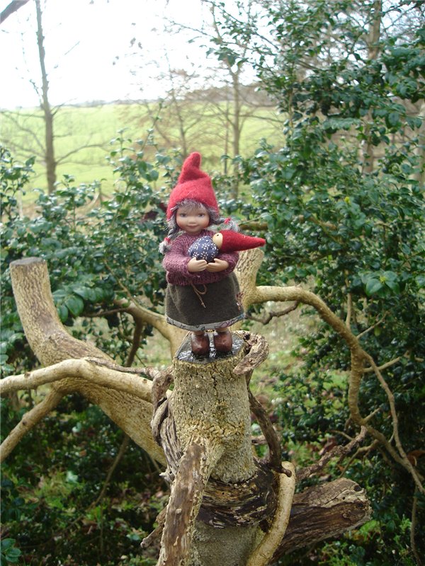 Как гномик Ditte за подснежниками ходила