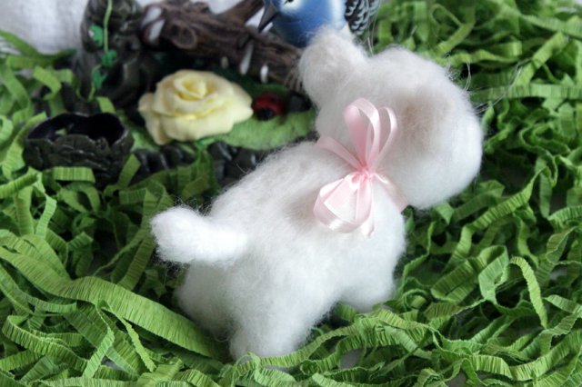 Моя кошечка валянием из шерсти готова (фото 8)