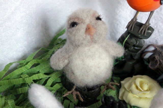 Моя кошечка валянием из шерсти готова