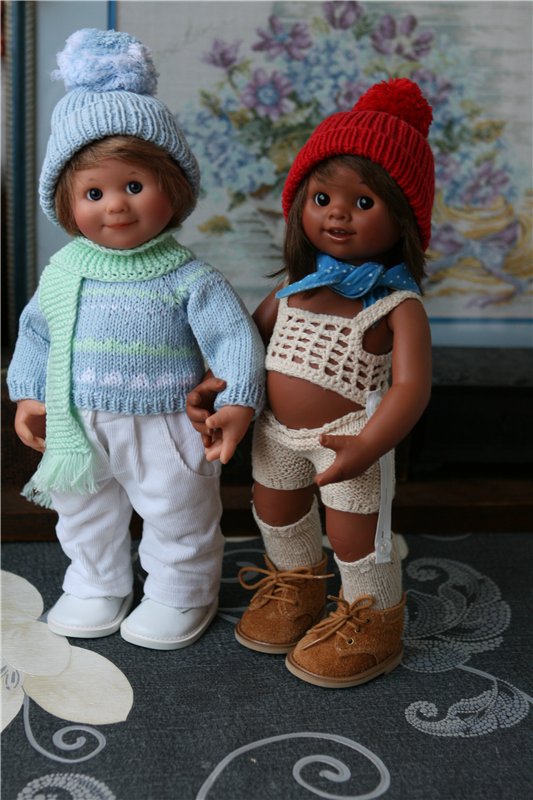 Сладкая парочка - зефирчик с шоколадом или Лука и Штрубеллина, студийные вихтелята Rosemarie Anna Muller (фото 5)