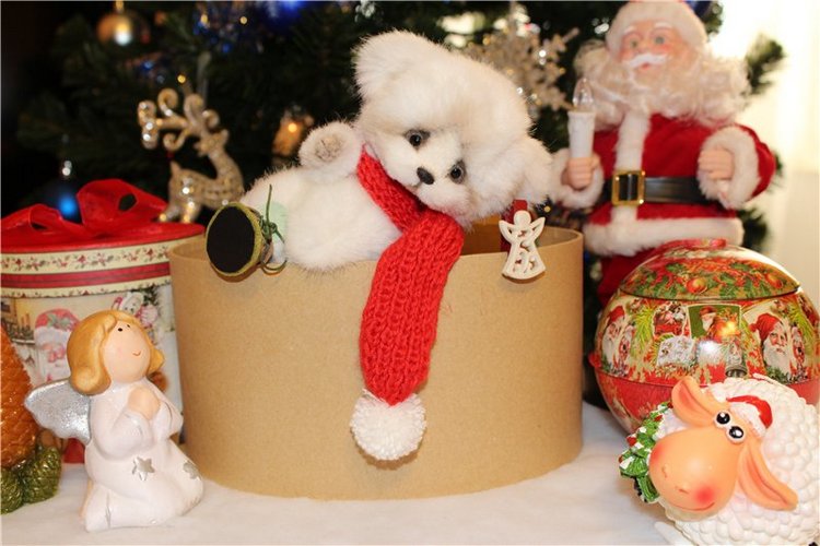 Рождественский Снежок! Авторский мишка Лены Белобородовой (фото 7)