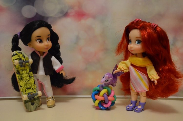 Мини дисней аниматорс Жасмин - покатушки на скейте (фото 8)