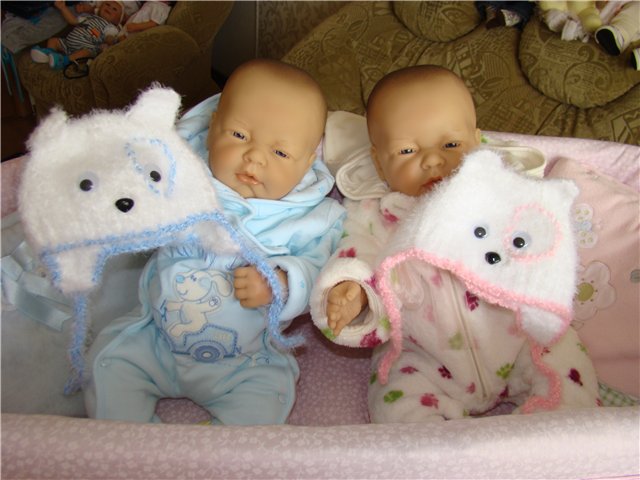 Смешные шапочки для кукол