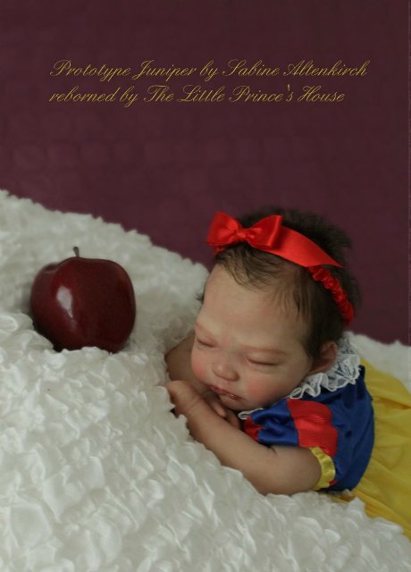 Прекрасная спящая белоснежка Прототип молда Juniper kit by Sabine Altenkirch