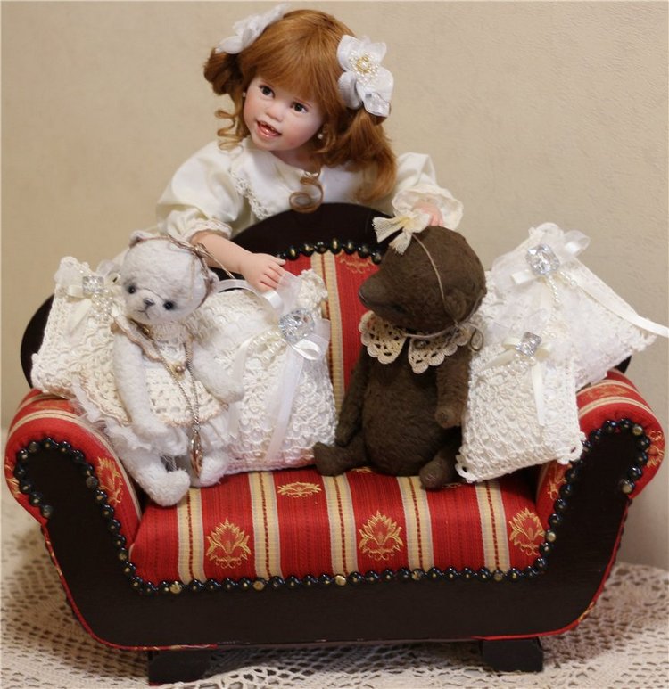 Тебя солнце улыбкой своей обласкало и наполнило жизнью и светом своим … авторская кукла Джули Фишер, Julie Fischer