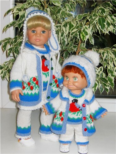 Снегири прилетели. Теплая одежда для фэйсинок и кукол Готц