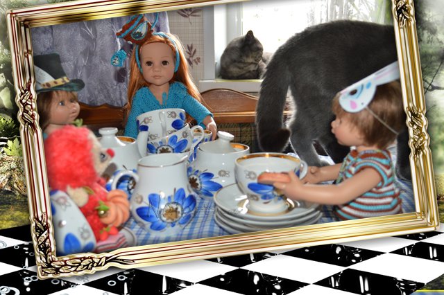 Глава, в которой пьют чай как ненормальные. Кукла Gotz Ханна с собачкой 2013