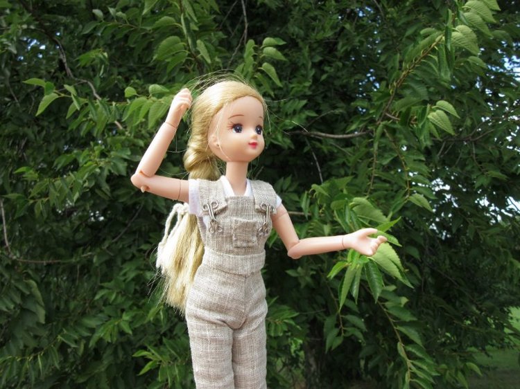 Комбинезон из куска льняной ткани для Хелены (фото 8)