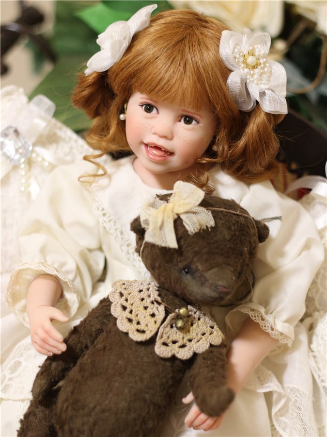 Тебя солнце улыбкой своей обласкало и наполнило жизнью и светом своим … авторская кукла Джули Фишер, Julie Fischer