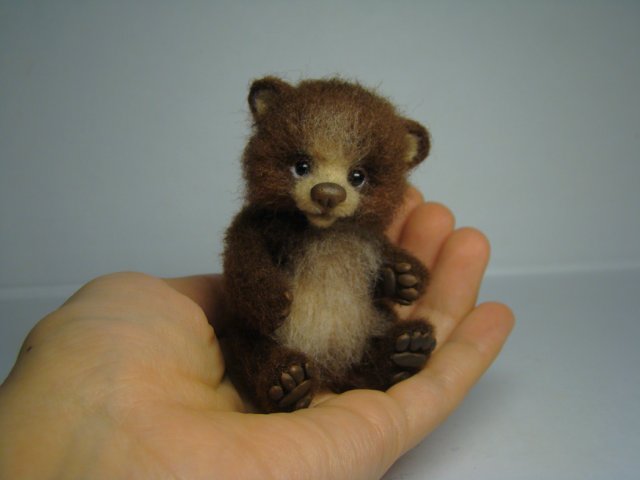 Медведь. Авторская игрушка валянием из шерсти Ольги Чернухо (фото 9)