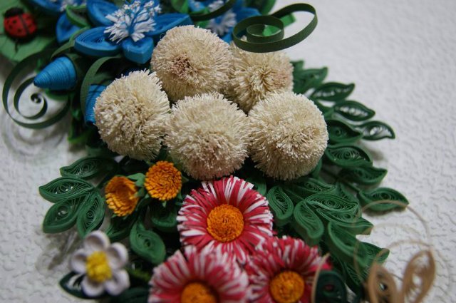 Веночек в цветочек. Квиллинг (фото 6)