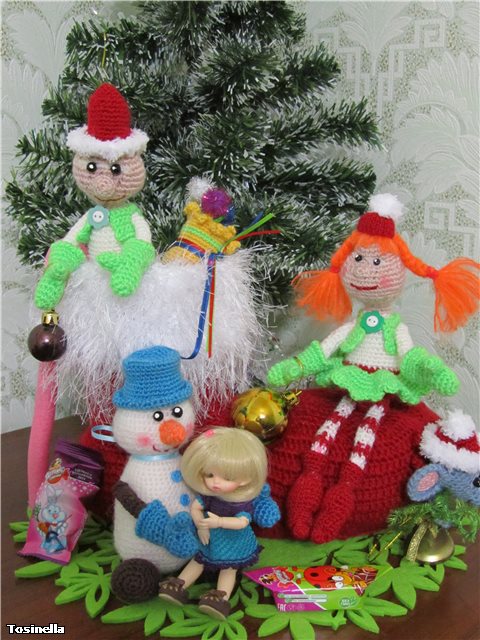 Праздничное настроение. Куклы БЖД и амигуруми