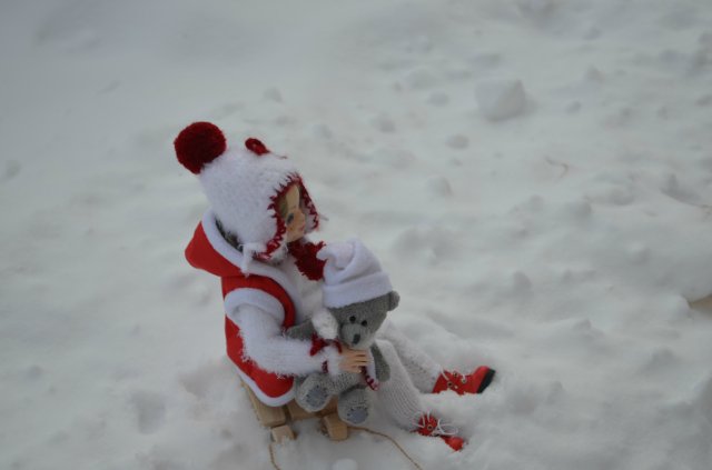 Зима, горка, санки! Авторская шарнирная кукла Коновниной Ольги | Бэйбики Зима, горка, санки! Авторская шарнирная кукла Коновниной Ольги (фото 5)