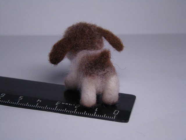 Щенок неизвестной породы. Авторская игрушка валянием из шерсти Ольги Чернухо