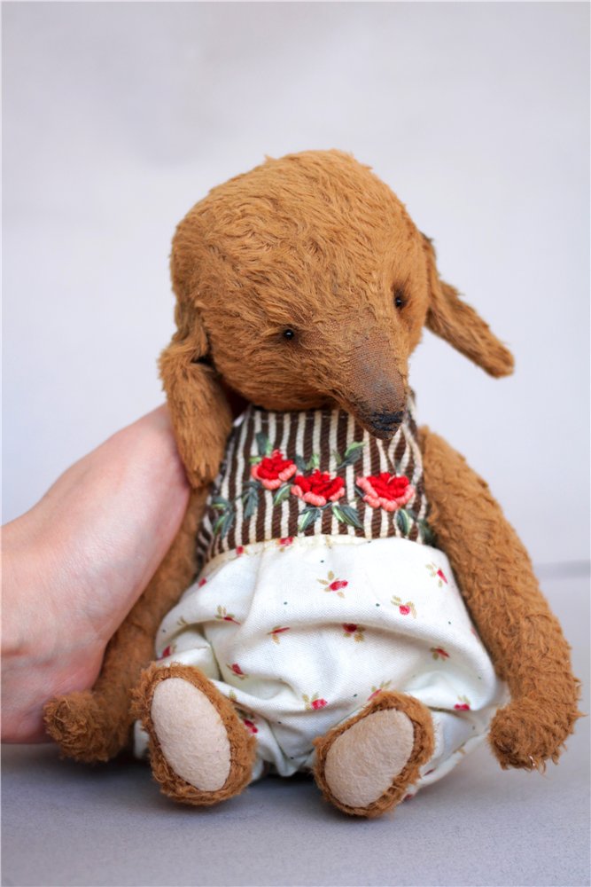 Собачка Тося, авторская игрушка ручной работы Татьяны Матляк (фото 2)
