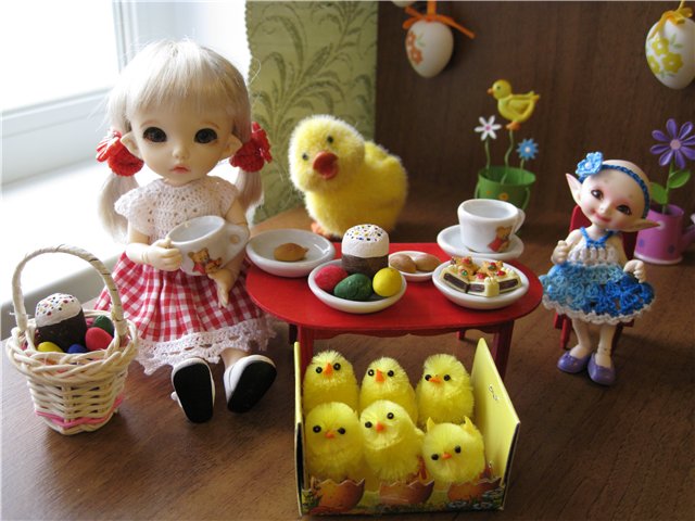 Встречаем Светлую Пасху. Куклы БЖД Пукифи Анте и Реалпуки Пупу (фото 5)
