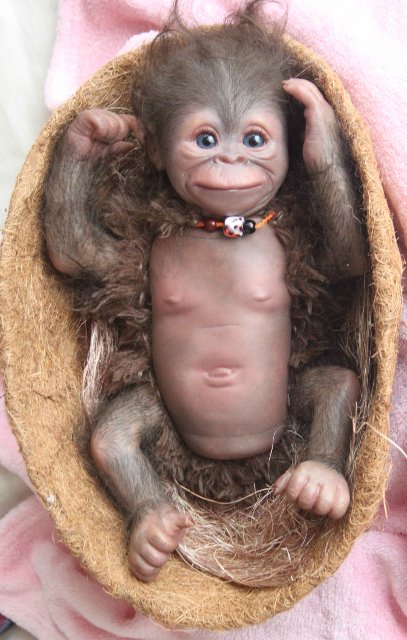 Обезьянка Bindi кукла реборн Элины Кудрявцевой