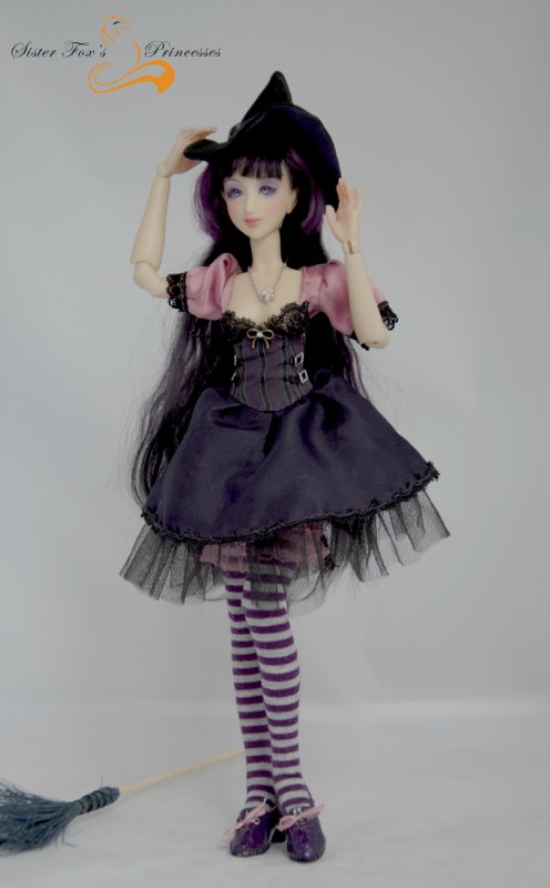 Лиловая ведьмочка от SisterFox. Авторская кукла | Бэйбики Лиловая ведьмочка от SisterFox. Авторская кукла (фото 4)