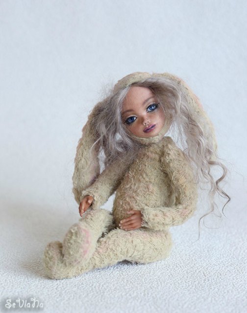 Мои авторские куколки-зайчоночки тедди долл (фото 7)