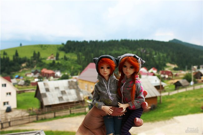 Кинко и Ринри: привет из Буковели! Nano Haruka & Pure Neemo Azone XS white, OOAK by Tocho, outfit by Yumiko Mikoto (фото 5)