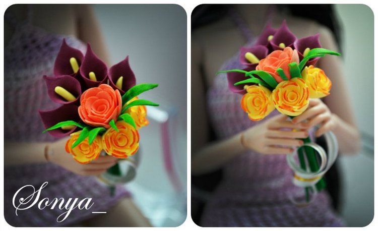 Кукольные мелочи. Часть 2. "Цветочки" (фото 4)