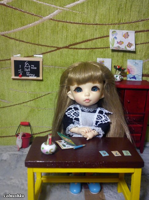 Манюня-ученица или BJD PukiFee Ante играет в школу | Бэйбики Манюня-ученица или BJD PukiFee Ante играет в школу