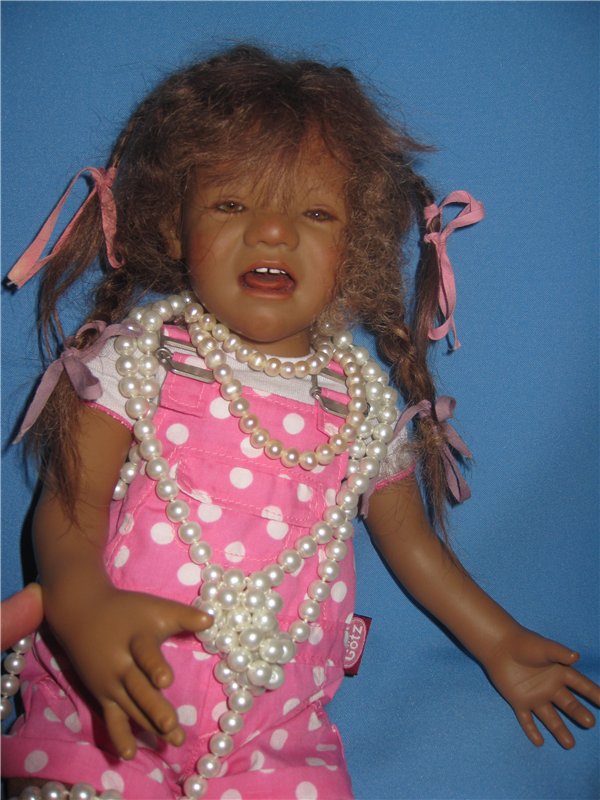 Кто подскажет, как ребенка успокоить? Коллекционная кукла Inke A.Himstedt (фото 9)