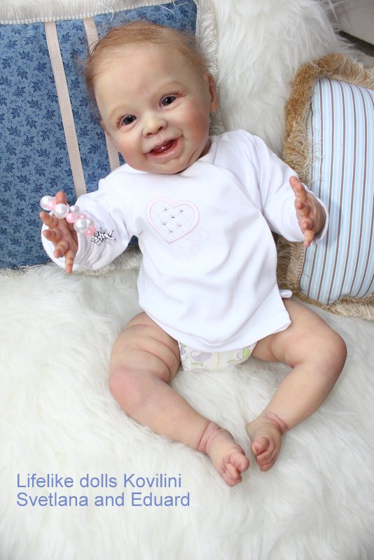 На щечке родинка, а в глазах любовь! Варенька - кукла реборн Ковылиных Светланы и Эдуарда (фото 4)