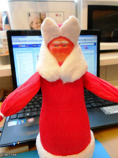 Реставрация антикварной новогодней игрушки из ваты. Снегурочка и Дед Мороз. +БОНУС, папье маше из ваты