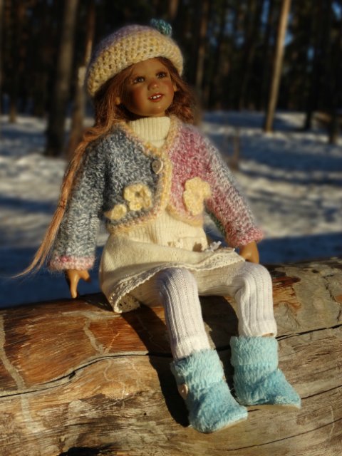 Вязаные платья для Пиппы — Одежда и обувь для кукол своими руками: фото