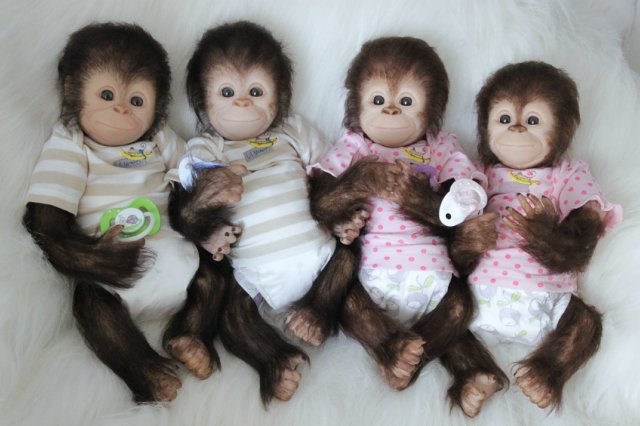 Развеселая компания (или мини-зоопарк)! Куклы реборн Вишни Виктории (фото 6)